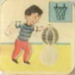Cracker Jack Toy Prize: Tilt Card Basketball