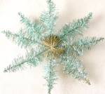 Click to view larger image of Vintage Small German Green Tinsel Star Tree Topper (Image2)