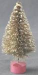 Vintage Bottle Brush Christmas Tree With Snow 