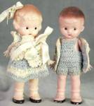 Vintage Knickerbocker Plastic Doll Couple