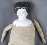 Click to view larger image of Antique Black Hair China Head Doll (Image2)