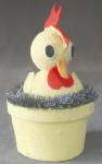 Click here to enlarge image and see more about item EVCC10: Vintage Easter Cardboard Chicken Candy Container