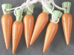 Vintage Tiny Wooden Carrot Ornaments