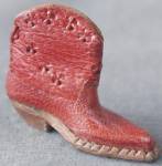 Vintage Miniature Leather Cowboy Boot