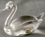 Vintage Reijmyre Crystal Art Glass Swan Sweden