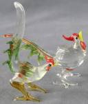 Click to view larger image of Vintage Glass Pheasant Figurines (Image1)