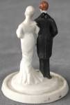 Click to view larger image of Art Deco Bride & Groom Wedding Cake Topper   (Image2)