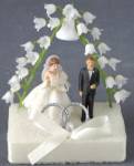 Click here to enlarge image and see more about item FVPEO82: Vintage Bride & Groom Plastic Wedding Cake Topper