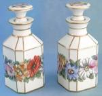 Click to view larger image of Vintage Pair of Porcelain Hand Painted Perfume Bottles (Image2)