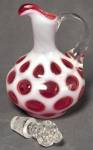 Click to view larger image of Fenton: Cranberry, Coin Dot Cruet (Image3)