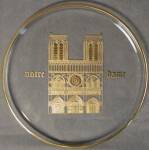 Click here to enlarge image and see more about item GLG4: Orrefors Gold Notre Dame Plate
