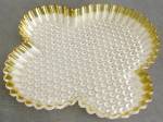 Click to view larger image of Hobbs Frances Ware Hobnail Gold & Frosted Large Tray (Image1)