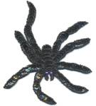 Vintage Sequin Black Spider
