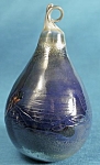 Click here to enlarge image and see more about item HCO5: Blown Glass Cobalt, & Carmel Tear Drop Ornament