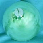 Click here to enlarge image and see more about item HCO16: Vintage Shiny Brite Large Green Ball Christmas Ornament