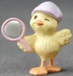 Click here to enlarge image and see more about item HMM95: Hallmark Merry Miniature Sherlock Duck