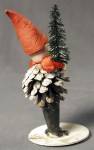 Click to view larger image of Santa 4 1/2" Pine Cone Vintage (Image2)