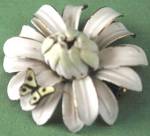 Vintage Sandor Flower & Butterfly Enamel Pin