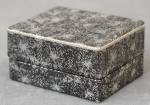Click here to enlarge image and see more about item JVBX28: Vintage Black & Silver Jewelry Box