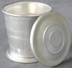 Vintage Collapsible Aluminum Travel  Cup w/Lid