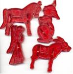 Click here to enlarge image and see more about item KCO169: Vintage Animal & Angel Cookie Cutters