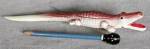 Click here to enlarge image and see more about item MB3: Vintage Celluloid Alligator with Pencil in his mouth