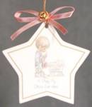 Click here to enlarge image and see more about item OF16: Precious Moments I'll Play My Drum For Him Ornament