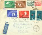 Vintage 12 Envelopes with Polish Olympic Stamps