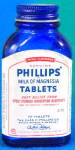Click here to enlarge image and see more about item PR9: Vintage Phillips Milk Of Magnesia Tablets Blue Cobalt