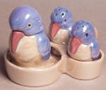 Click to view larger image of Lusterware Bird  Salt/Pepper and Condiment in Tray (Image1)