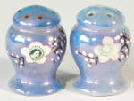 Vintage Blue Flower Luster Salt & Pepper Shakers