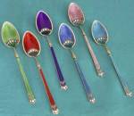 Vintage David Anderson Sterling Silver Guilloche Spoons