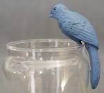 Vintage Celluloid Blue Parrot Swinging Toy