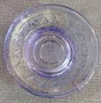 Vintage Tiny Blue Glass Embossed Doll Plate