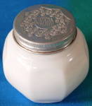 Watkins White Glass Cream Jar with Lid