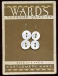 Vintage Montgomery Wards White Pearl Buttons