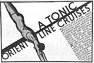 Gorgeous Orig. 1931 Art Deco Cruise Line Ad