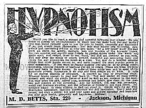 1914 LEARN HYPNOSIS Michigan Ad! (Image1)