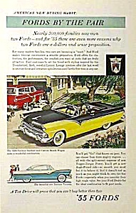 1955 FORDS: Fairlane Sunliner+Victoria Ad (Image1)