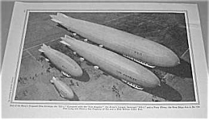 1928 Luxury Zeppelin - Air Liner Mag. Article