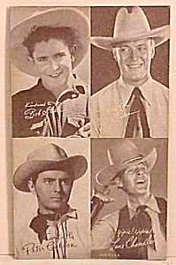 1950s Four Cowboy Penny Arcade Card
