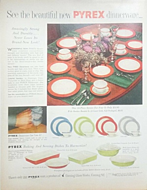 1955 Colorful Pyrex Plates - Bakeware