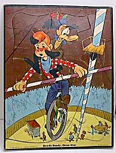 50s HOWDY DOODY Highwire Frame Tray Puzzle (Image1)