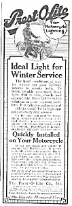 1918 Prest-o-lite Motorcycle Lighting Ad