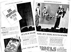 1933 MAGIC ILLUSION THEMED EXPLAINED Cigarette Ad (Image1)