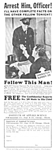 1937 Secret Service Training Mag. Ad