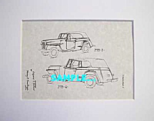 Patent Art: WILLYS OVERLAND JEEPSTER Phaeton - 8x10 (Image1)