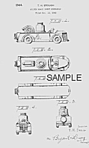 Patent Art: 1940s Firetruck Candy Container - Matted
