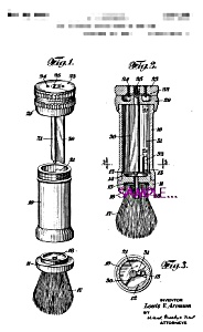 Patent Art: 1930s Ronson Shaving Brush Barber Shop