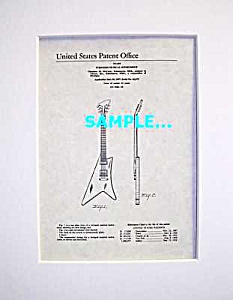 Patent Art: 1958 Gibson Moderne Guitar - Matted